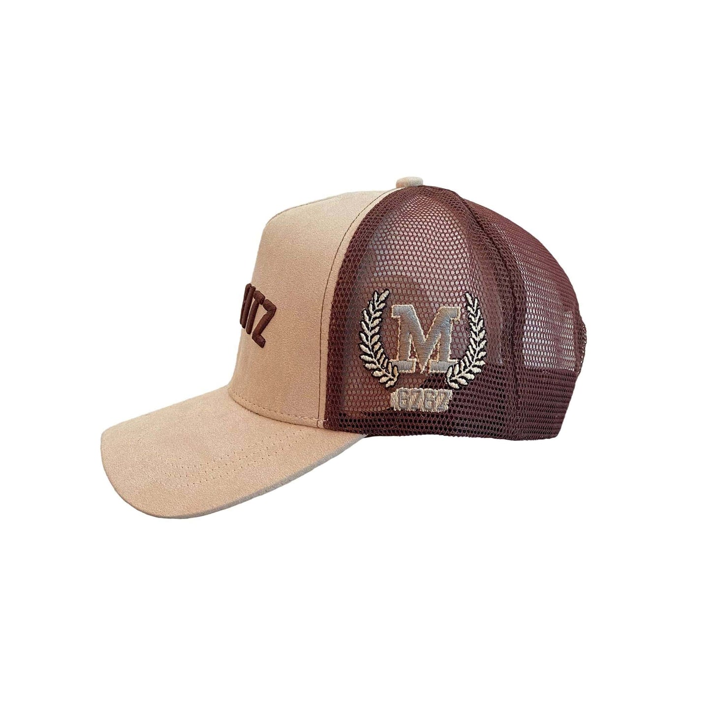 Cream Suede Trucker Hat