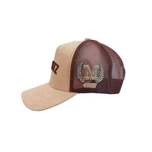 Load image into Gallery viewer, Cream Suede Trucker Hat

